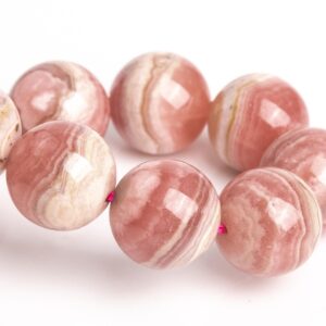 Argentina Rhodochrosite Beads 7"/7.5" Bracelet Genuine Natural Round Gemstone Beads Argentina Rhodochrosite Beads 7"/7.5" Bracelet Genuine Natural Round Gemstone Beads
