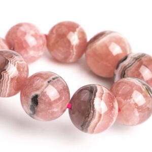 ONLY ONE 9-10MM Argentina Rhodochrosite Beads Gray Pink Lace Bracelet Grade A+ Genuine Natural Round Gemstone 7.5" (123254h-2986) ONLY ONE 9-10MM Argentina Rhodochrosite Beads Gray Pink Lace Bracelet Grade A+ Genuine Natural Round Gemstone 7.5" (123254h-2986)