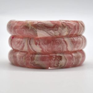 Rhodochrosite Rectangular Gemstone Sample Strand / Bracelet / Bangle - 18mm X 13mm - 7 Inch Length Rhodochrosite Rectangular Gemstone Sample Strand / Bracelet / Bangle - 18mm X 13mm - 7 Inch Length