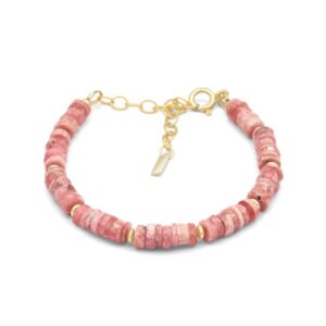 Unique heishi Rhodochrosite | Women's Rhodochrosite, [EBRP1647] Rhodochrosite Beaded Bracelet Women's genuine bracelet | Rhodochrosite