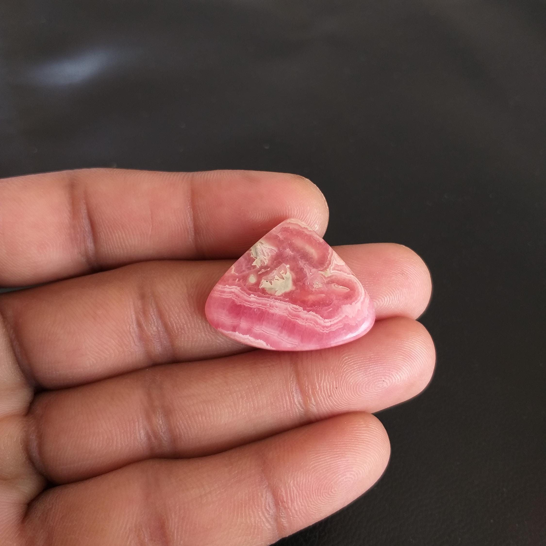 Rhodochrosite Cabochon: 40 Carat Fancy Gemstone, 29x23x6 Mm