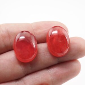 One Rhodochrosite Cabochon: Argentina - Natural Pink Oval Gem Stone One Rhodochrosite Cabochon: Argentina - Natural Pink Oval Gem Stone