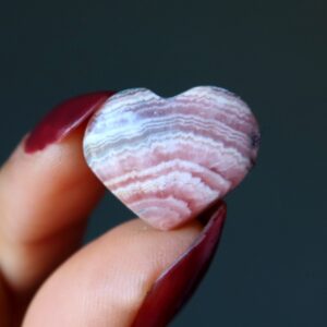 Rhodochrosite Cabochon Heart Sweetest Stone Pink Crystal Rhodochrosite Cabochon Heart Sweetest Stone Pink Crystal