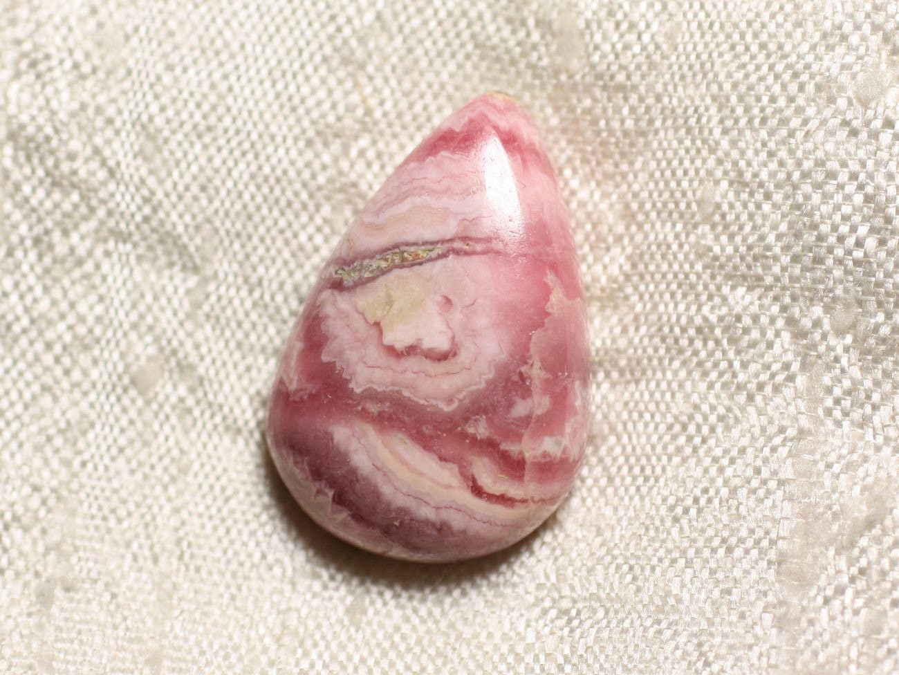 N11 - Cabochon Pierre - Rhodochrosite Goutte 25x17mm - 4558550093912