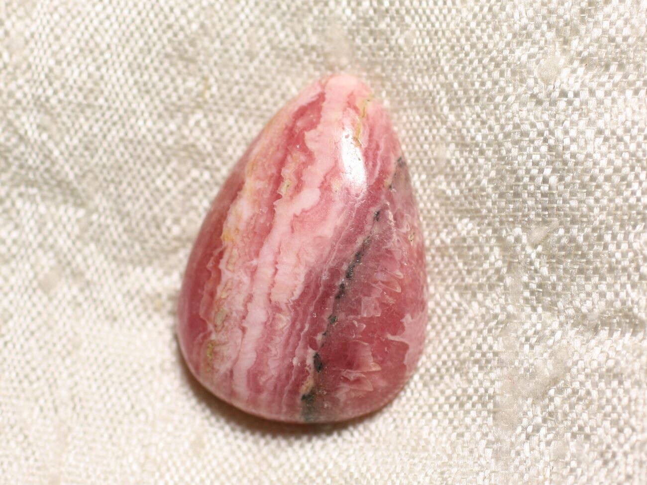 N13 - Cabochon Pierre - Rhodochrosite Goutte 26x18mm - 4558550093936