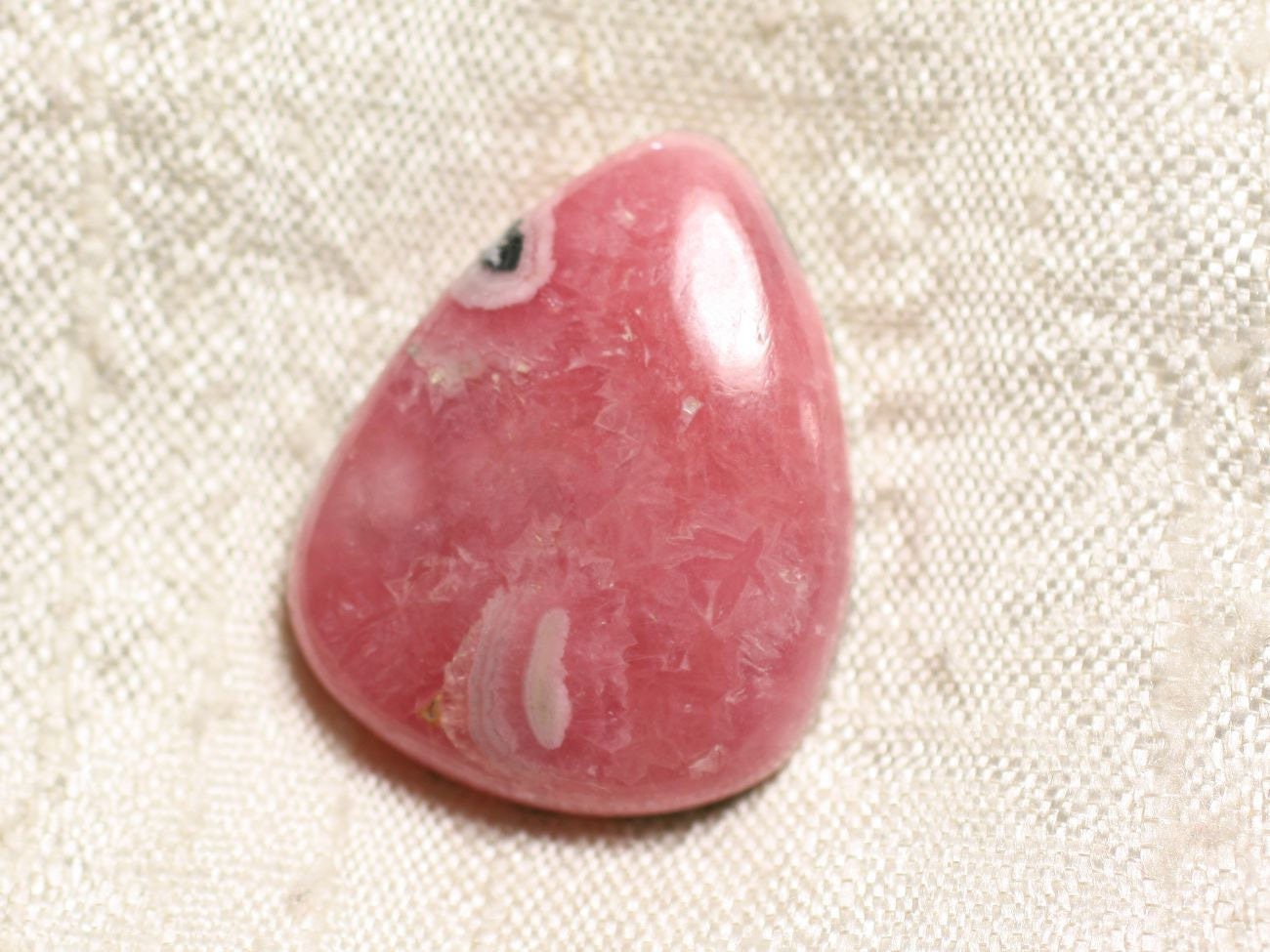 N18 - Cabochon Pierre - Rhodochrosite Goutte 28x22mm - 4558550093981
