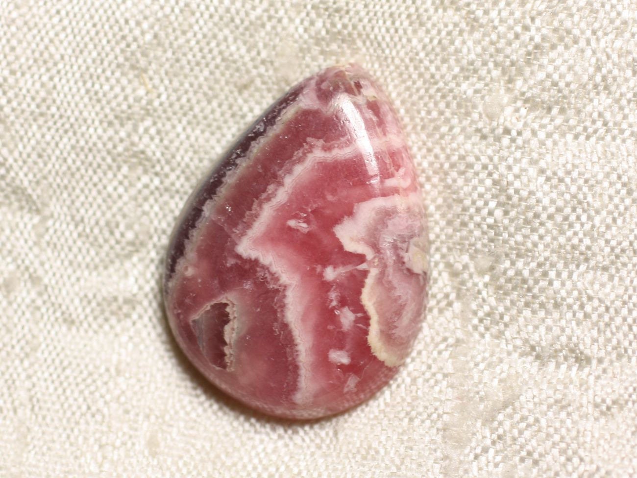N20 - Cabochon Pierre - Rhodochrosite Goutte 27x20mm - 4558550094001