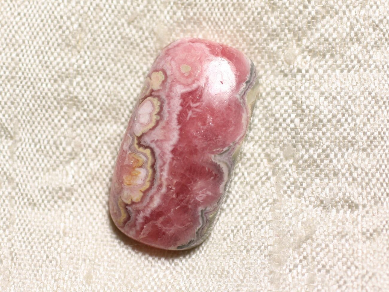 N23 - Cabochon Pierre - Rhodochrosite Rectangle 27x15mm - 4558550094032 N23 - Cabochon Pierre - Rhodochrosite Rectangle 27x15mm - 4558550094032
