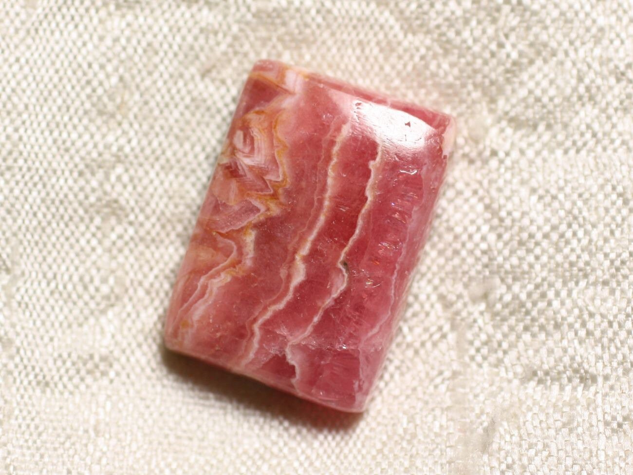 N24 - Cabochon Pierre - Rhodochrosite Rectangle 23x16mm - 4558550094049 N24 - Cabochon Pierre - Rhodochrosite Rectangle 23x16mm - 4558550094049