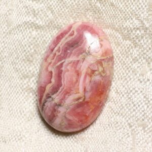 N47 - Cabochon Pierre - Rhodochrosite Ovale 27x17mm - 4558550094278 N47 - Cabochon Pierre - Rhodochrosite Ovale 27x17mm - 4558550094278