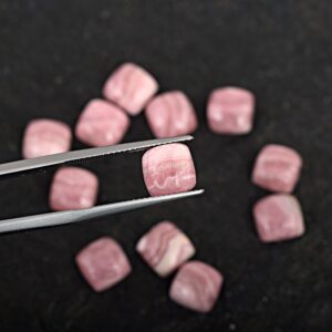 Natural Rhodochrosite Cabochon, Pink Cushion Gemstone, Jewelry Making Natural Rhodochrosite Cabochon, Pink Cushion Gemstone, Jewelry Making