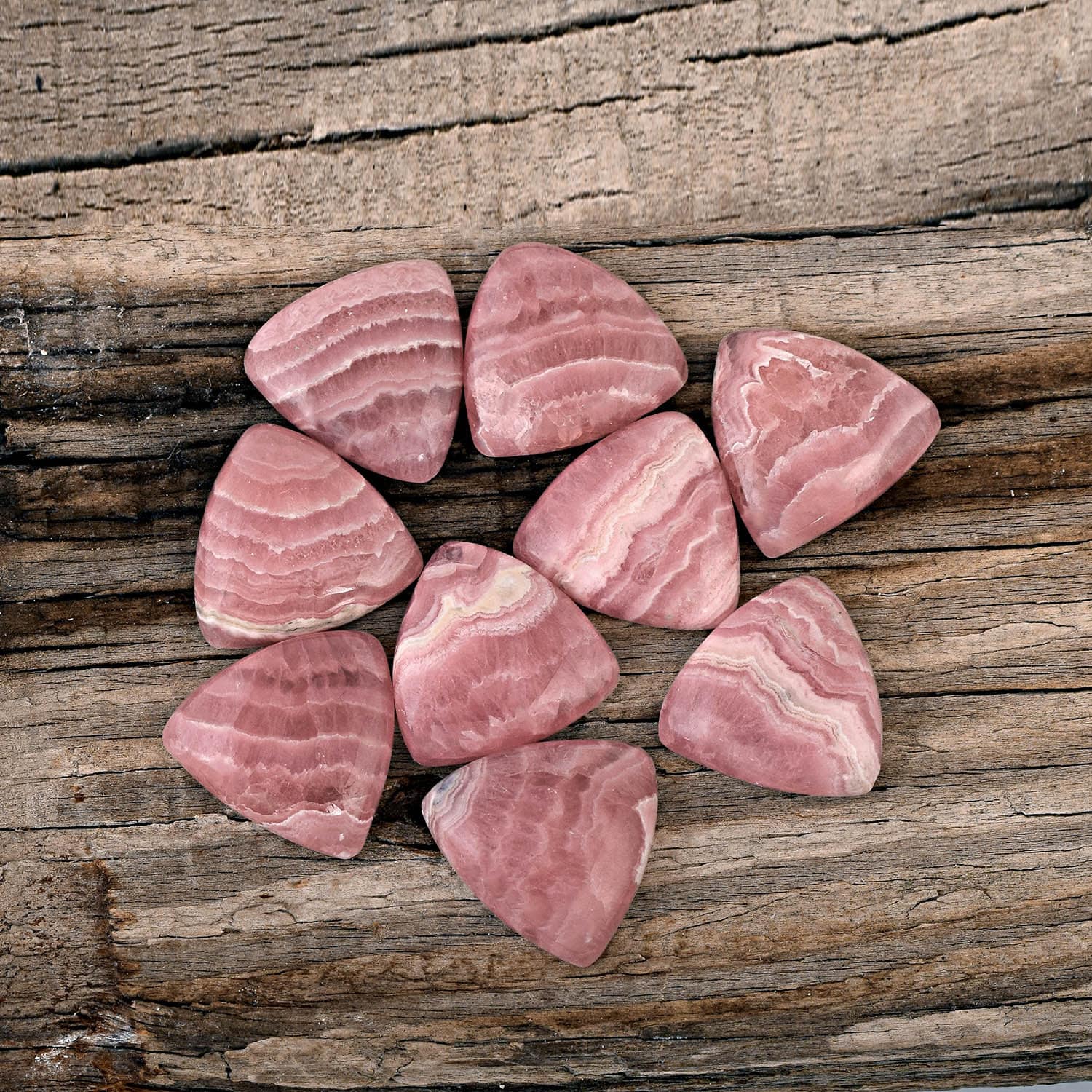 Pink Rhodochrosite Triangle Cabochon Calibrated Gemstone | Natural Flat Back Loose Stone For Jewelry Making | Trillion Cabochon Gemstone Pink Rhodochrosite Triangle Cabochon Calibrated Gemstone | Natural Flat Back Loose Stone For Jewelry Making | Trillion Cabochon Gemstone