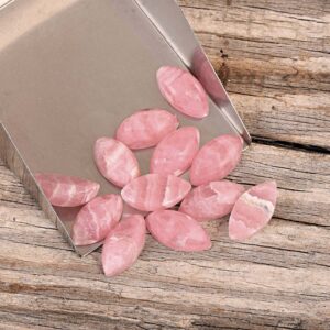 Natural Rhodochrosite Cabochon, AAA Grade Marquise Gemstone Natural Rhodochrosite Cabochon, AAA Grade Marquise Gemstone