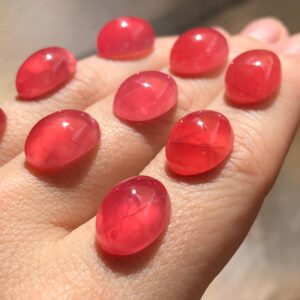 One Rhodochrosite Cabochon Oval Stone Argentina One Rhodochrosite Cabochon Oval Stone Argentina