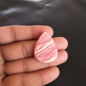 Pear Rhodochrosite Cabochon: 62.5 Carat Gemstone, 34x25x7 Mm Pear Rhodochrosite Cabochon: 62.5 Carat Gemstone, 34x25x7 Mm