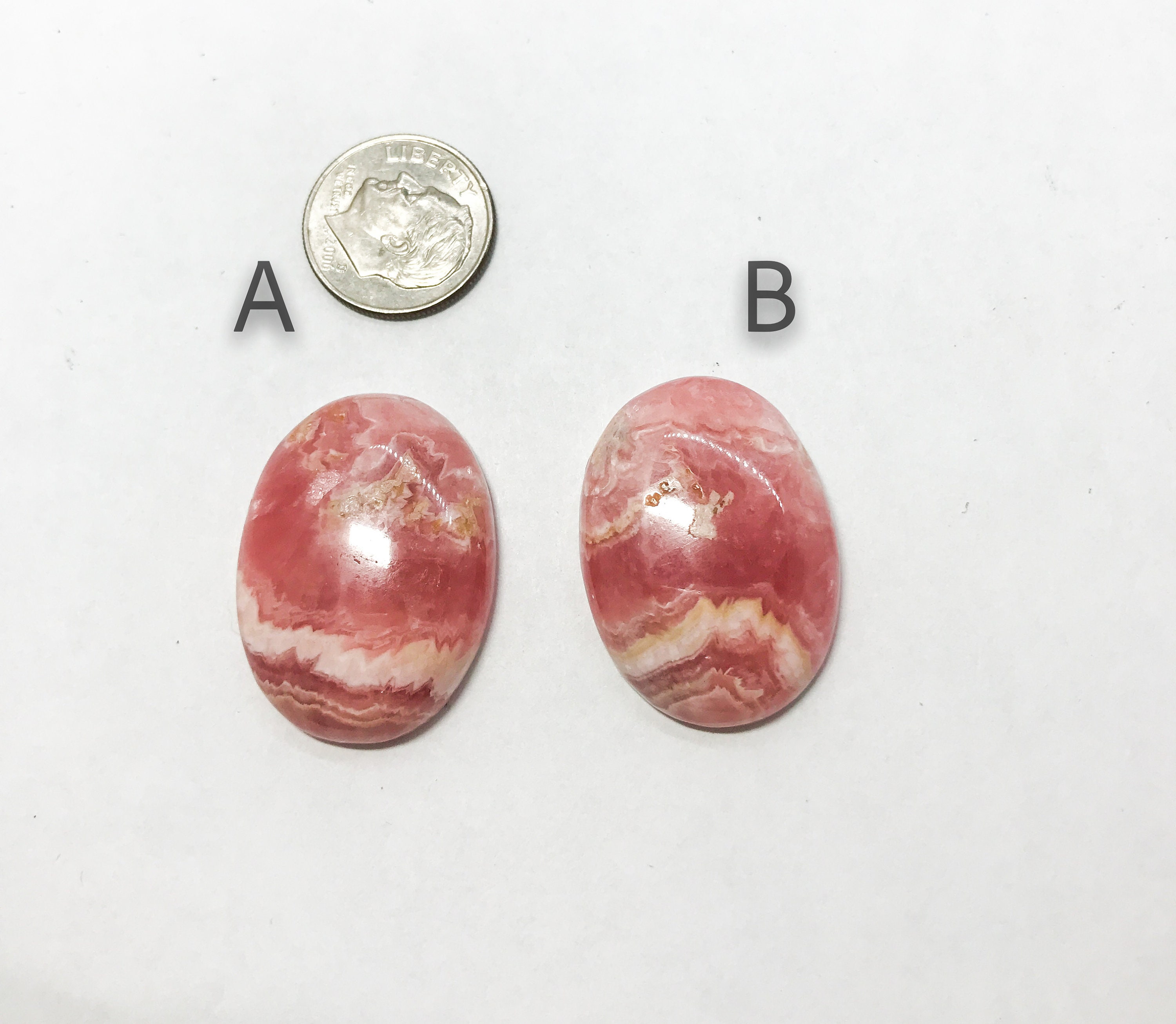 Rhodochrosite Cabochon. Top Quality Natural Rhodochrosite Oval Cabochon 22x30mm. Genuine Argentina Rhodochrosite. Designer Gemstone