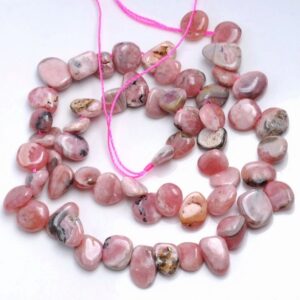 9-10MM Pink Rhodochrosite Gemstone Pebble Nugget Granule Loose Beads 15 inch Full Strand (80001842-A20) 9-10MM Pink Rhodochrosite Gemstone Pebble Nugget Granule Loose Beads 15 inch Full Strand (80001842-A20)