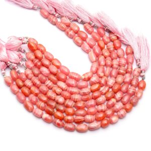 Aaa+ Rhodochrosite 12mm-14mm Smooth Oval Nuggets Beads | Natural Rhodochrosite Semi Precious Gemstone Tumbled Beads For Jewelry | 8" Strand Aaa+ Rhodochrosite 12mm-14mm Smooth Oval Nuggets Beads | Natural Rhodochrosite Semi Precious Gemstone Tumbled Beads For Jewelry | 8" Strand