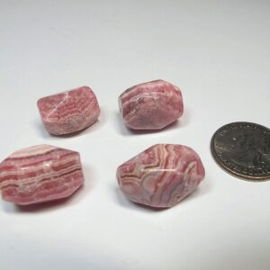 Rhodochrosite faceted nuggets. designer stone. Focal stone. Wire wrapping.Side drilled vintage stock