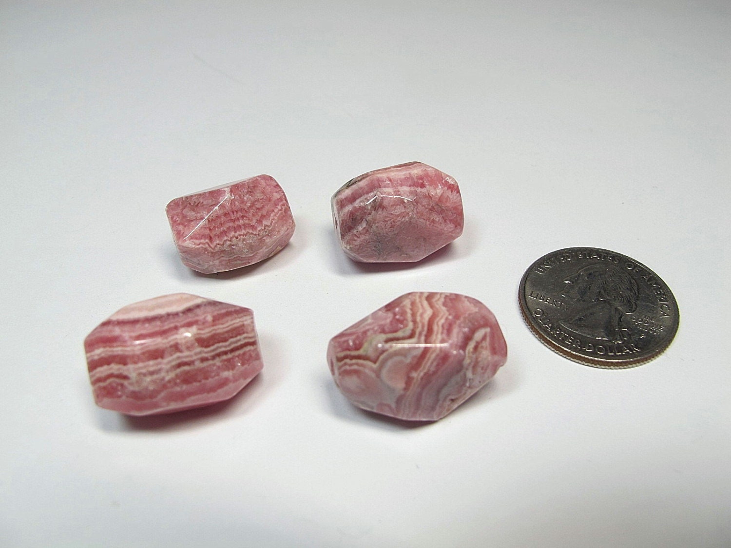 Rhodochrosite Faceted Nuggets. Designer Stone. Focal Stone. Wire Wrapping.side Drilled Vintage Stock