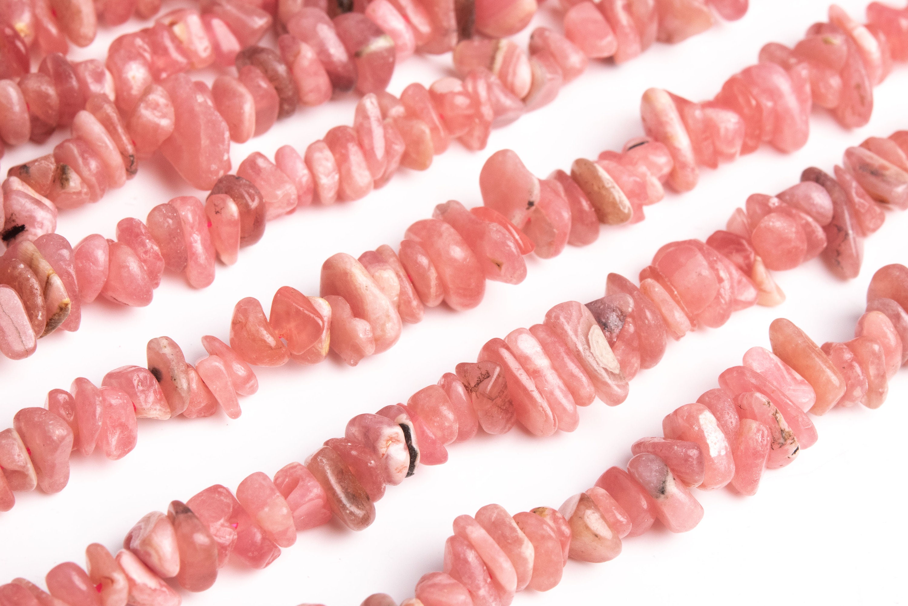 Genuine Natural Argentina Rhodochrosite Gemstone Beads 4-10mm Red Pink Pebble Chips Aaa Quality Loose Beads (112558)