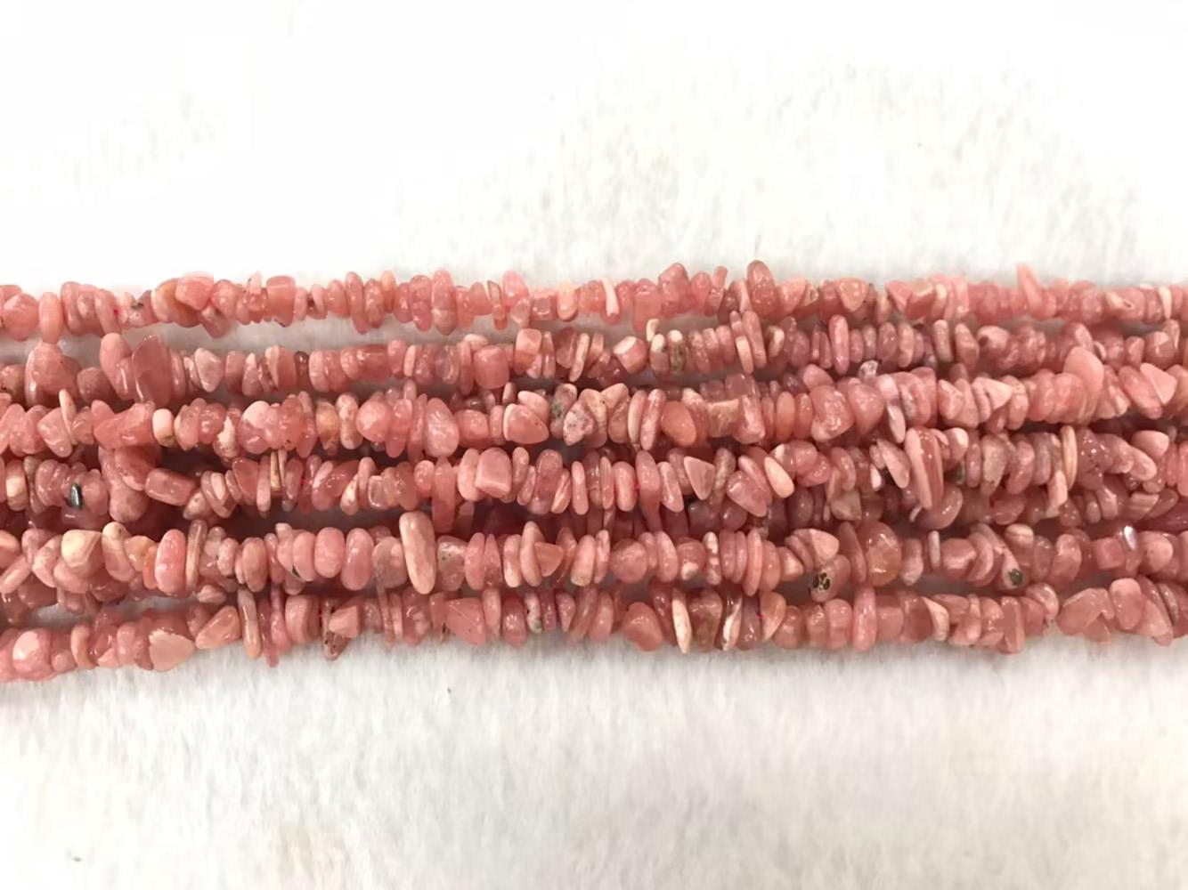 Natural Rhodochrosite 5-8mm Chips Genuine Pink Nugget Gemstone Grade A Loose Beads 15inch Jewelry Supply Bracelet Necklace Material Support