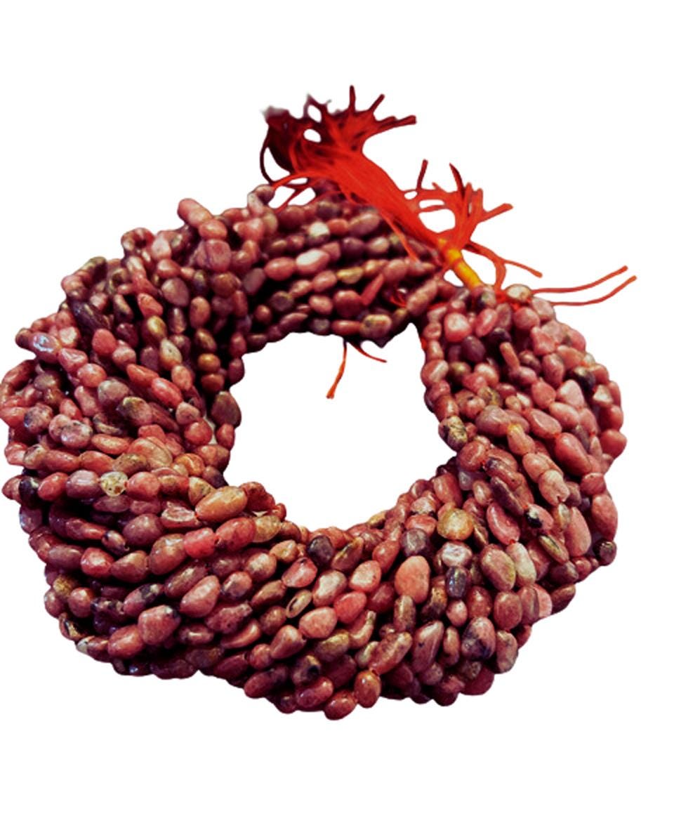 Rhodochrosite Nugget Beads: Pink Freeform Gemstone, 15 Inch Strand