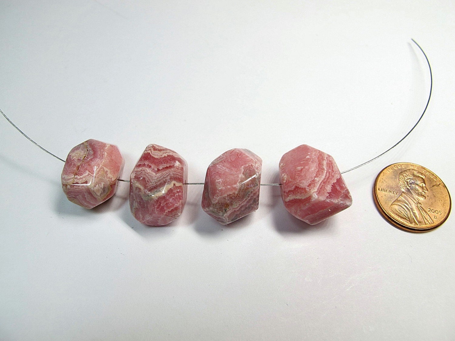 Rhodochrosite Nuggets, Faceted Rhodochrosite Beads, Center Piece, Wire Wrapping Rhodochrosite Nuggets, Faceted Rhodochrosite Beads, Center Piece, Wire Wrapping