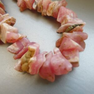 Raw Rhodochrosite Crystal 9-13mm Beads- 4in Strand Large Chips Natural Jewelry Making Craft Beads Raw Rhodochrosite Crystal 9-13mm Beads- 4in Strand Large Chips Natural Jewelry Making Craft Beads
