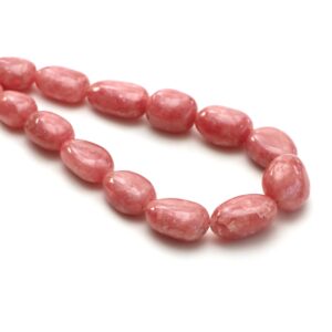 Rhodochrosite Smooth Tumble Beads, 10x13 Mm To 18x23 Mm, Plain Rhodochrosite Beads, Tumble Shape Rhodochrosite, 20 Inches, Price Per Strand Rhodochrosite Smooth Tumble Beads, 10x13 Mm To 18x23 Mm, Plain Rhodochrosite Beads, Tumble Shape Rhodochrosite, 20 Inches, Price Per Strand