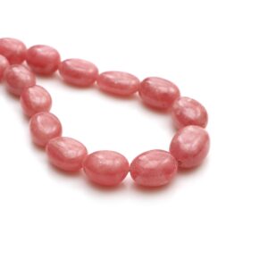 Rhodochrosite Smooth Tumble Beads, 10x12 Mm To 14x20.5 Mm, Rhodochrosite Jewelry Making Beads, 19 Inches Full Strand, Price Per Strand Rhodochrosite Smooth Tumble Beads, 10x12 Mm To 14x20.5 Mm, Rhodochrosite Jewelry Making Beads, 19 Inches Full Strand, Price Per Strand