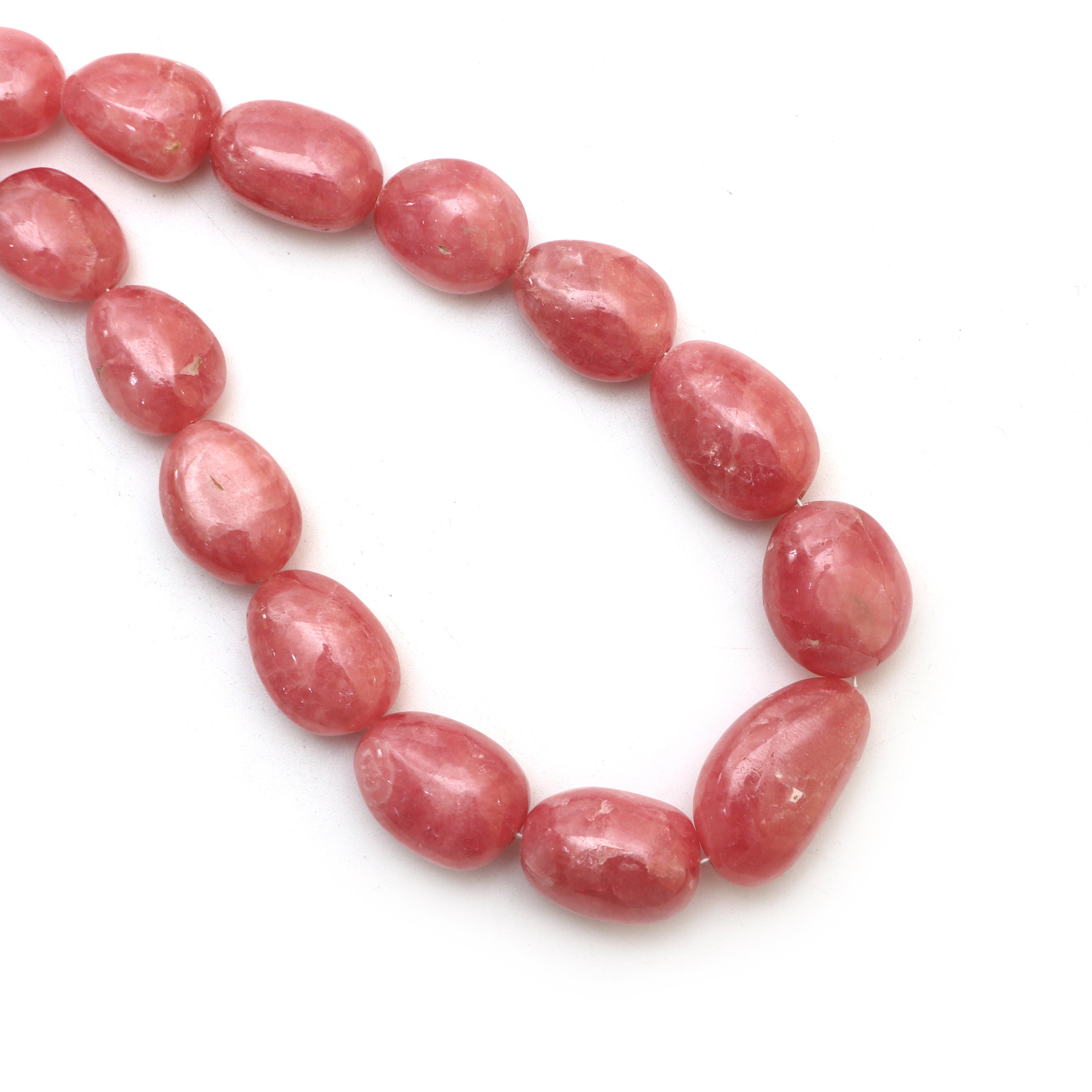 Rhodochrosite Smooth Tumble Beads, 8x10.5 To 15x26 Mm, Rhodochrosite Jewelry Making Beads, 20 Inches Full Strand, Price Per Strand