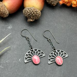 Rhodochrosite Artisan Earrings