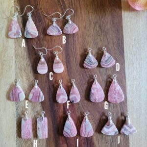 Dainty rhodochrosite earrings. Sterling silver rhodochrosite earrings Dainty rhodochrosite earrings. Sterling silver rhodochrosite earrings