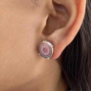 Rhodochrosite Stalactite Stud Earring / 925 Sterling Silver / Healing Gemstone / Gifts for her / Stalactite Statement Earring RDC-E-71.