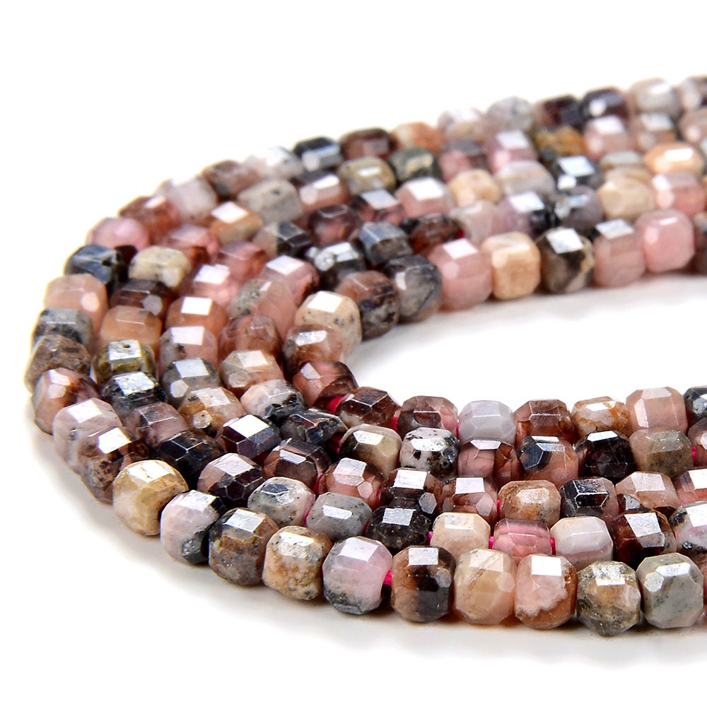 2mm Natural Argentina Rhodochrosite Gemstone Micro Faceted Diamond Cut Cube Loose Beads (p39) 2mm Natural Argentina Rhodochrosite Gemstone Micro Faceted Diamond Cut Cube Loose Beads (p39)