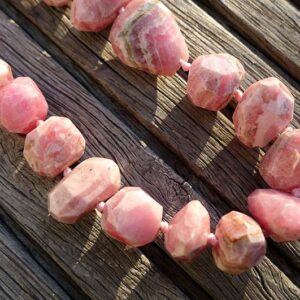 Rhodochrosite 10-19mm Faceted Beads (etb00643) Healing Crystals/unique Jewelry/vintage Jewelry/gemstone Necklace