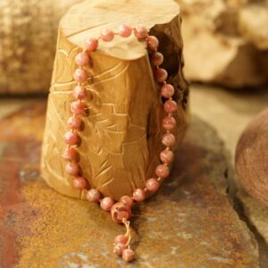 Argentinian Rhodochrosite Pocket Mala • Rhodochrosite Hand Mala • 27+1 Bead Mala • 8mm • Rhodochrosite Worry Beads • 4219