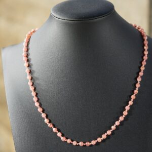 Dainty Rhodochrosite Necklace • Inner Goddess Choker • Argentinian Rhodochrosite Choker • 4-5mm • Blush Pink • Whispers Of Love • A4714