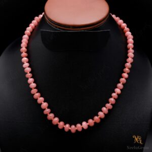 Hand Knotted Rhodochrosite Necklace, Natural Pink Banded Stone Choker, Raspberry Gemstone Jewelry, Silk Knotted Inca Rose Boho Luxe Gift
