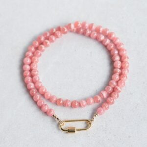 last one! AAAA+ Rhodochrosite Beaded Necklace, 6mm Rhodochrosite necklace [ENRP1321] | Rhodochrosite Necklace | Rhodochrosite  Necklace