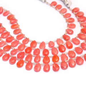 Aaa+ Rhodochrosite Gemstone 7x10mm Smooth Pear Briolette Beads, Natural Rhodochrosite Semi Precious Gemstone Beads For Jewelry Making Aaa+ Rhodochrosite Gemstone 7x10mm Smooth Pear Briolette Beads, Natural Rhodochrosite Semi Precious Gemstone Beads For Jewelry Making