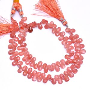 Aaa+ Rhodochrosite Gemstone 6x9mm Faceted Pear Briolette Beads , Natural Rhodocrosite Semi Precious Gemstone Beads For Jewelry , 8" Strand Aaa+ Rhodochrosite Gemstone 6x9mm Faceted Pear Briolette Beads , Natural Rhodocrosite Semi Precious Gemstone Beads For Jewelry , 8" Strand