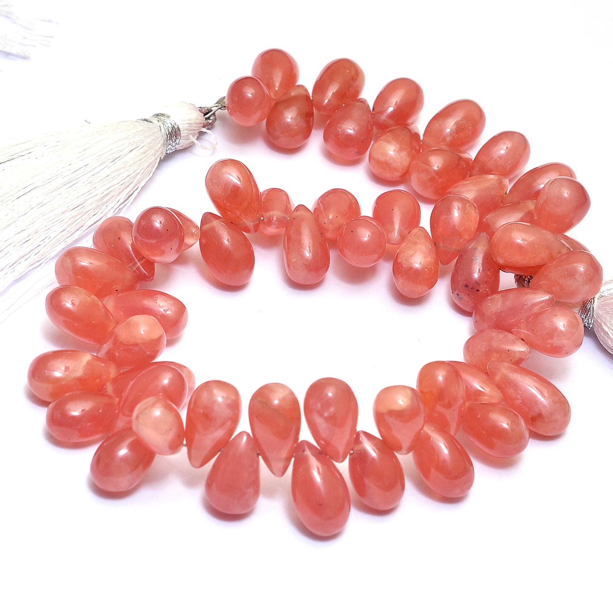 Aaa+ Rhodochrosite Gemstone 6x9mm Smooth Teardrop Briolette Beads | Natural Rhodocrosite Semi Precious Gemstone Drops Beads | 8inch Strand Aaa+ Rhodochrosite Gemstone 6x9mm Smooth Teardrop Briolette Beads | Natural Rhodocrosite Semi Precious Gemstone Drops Beads | 8inch Strand