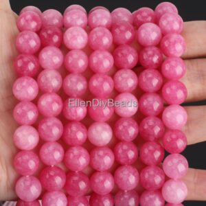 Rhodochrosite Chalcedony Beads, Pink Gemstone, Handmade Jewelry Making, Wholesale Loose Beads, Full Strand, DIY Beading Supplies--STN00453 Rhodochrosite Chalcedony Beads, Pink Gemstone, Handmade Jewelry Making, Wholesale Loose Beads, Full Strand, DIY Beading Supplies--STN00453