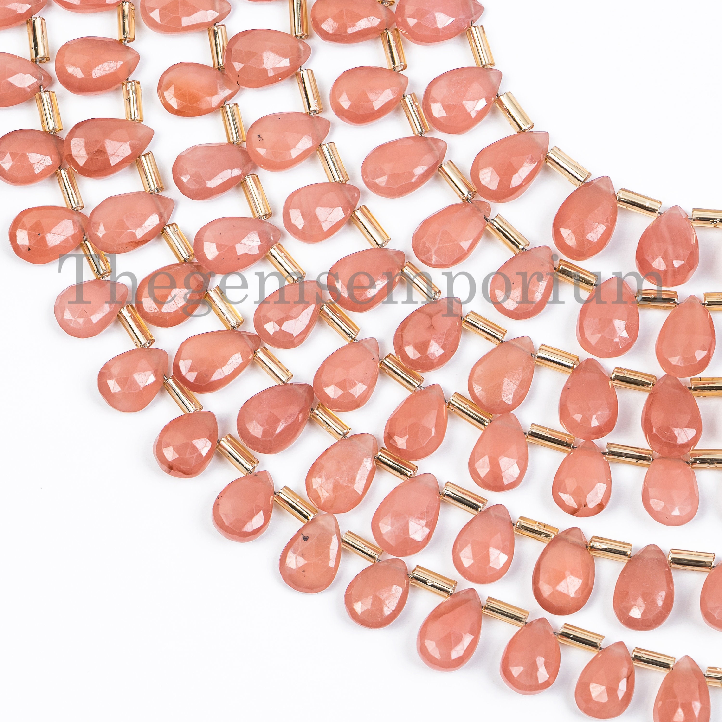 Rhodochrosite Faceted Pear Beads, Rhodochrosite Beads, Rhodochrosite Pear Beads, Rhodochrosite Gemstone, Rhodochrosite, Faceted Pear Beads