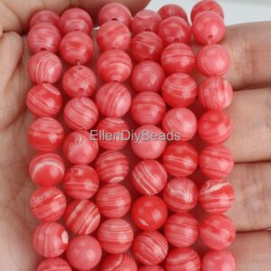Good Quality White Stripe Rhodochrosite Beads,Semi Precious Gemstone Beads,Handmade Jewelry Making,Red Gemstone Beads, Loose Beads--STN00483 Good Quality White Stripe Rhodochrosite Beads,Semi Precious Gemstone Beads,Handmade Jewelry Making,Red Gemstone Beads, Loose Beads--STN00483