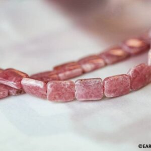 M/ Rhodochrosite 8x10mm Flat Rectangle Beads 16" Strand Natural Pink Gemstone Beads For Jewelry Making Size Varies M/ Rhodochrosite 8x10mm Flat Rectangle Beads 16" Strand Natural Pink Gemstone Beads For Jewelry Making Size Varies