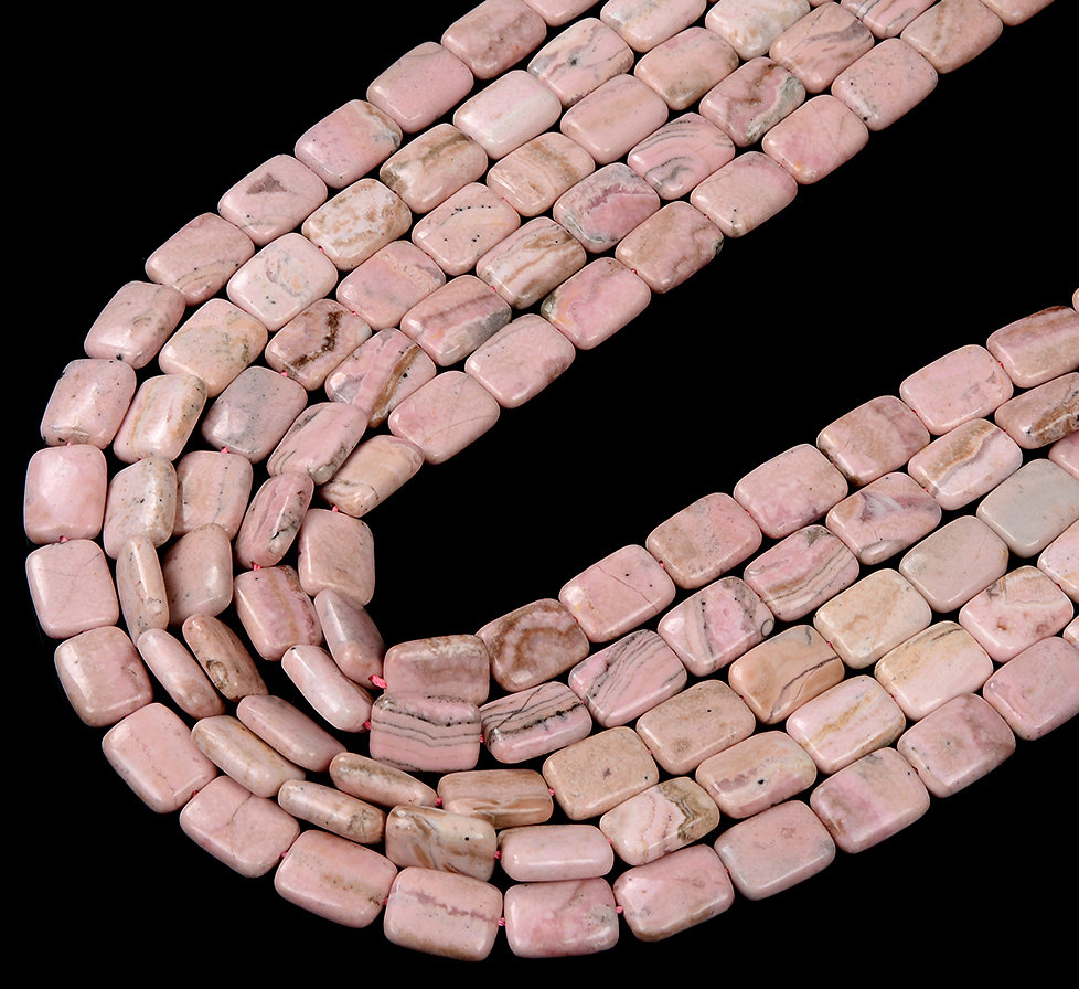 Natural Argentina Rhodochrosite Gemstone Grade A Rectangle 16x12mm 18x13mm 20x15mm Loose Beads (d353)