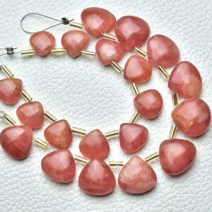 Natural Rhodochrosite Heart Beads 9mm to 13mm Smooth Heart Briolettes Gemstone Bead Jewelry Genuine Rhodochrosite Plain Beads 10 Pcs No6434 Natural Rhodochrosite Heart Beads 9mm to 13mm Smooth Heart Briolettes Gemstone Bead Jewelry Genuine Rhodochrosite Plain Beads 10 Pcs No6434